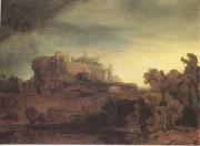 Rembrandt Peale Landscape with a Castle (mk05) USA oil painting reproduction